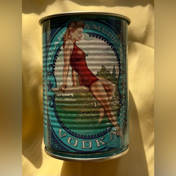 Deep Eddy Vodka Vintage Style Tin Can | Retro Bar Decor | Austin TX - Picture 2 of 5